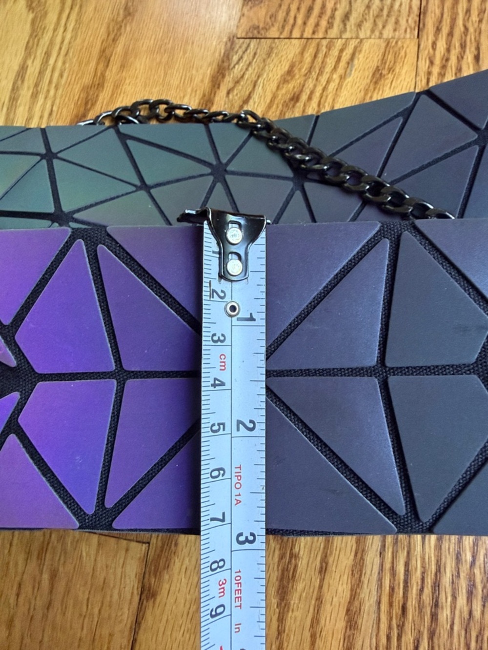 Lovevook Geometric Mosaic Crossbody Bag in Iridescent Purple - Picture 7 of 8